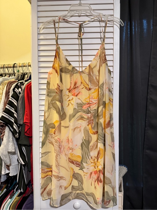 White House Black Market Dresses & Skirts - White House Black Market Yellow Floral Slip Mini Dress